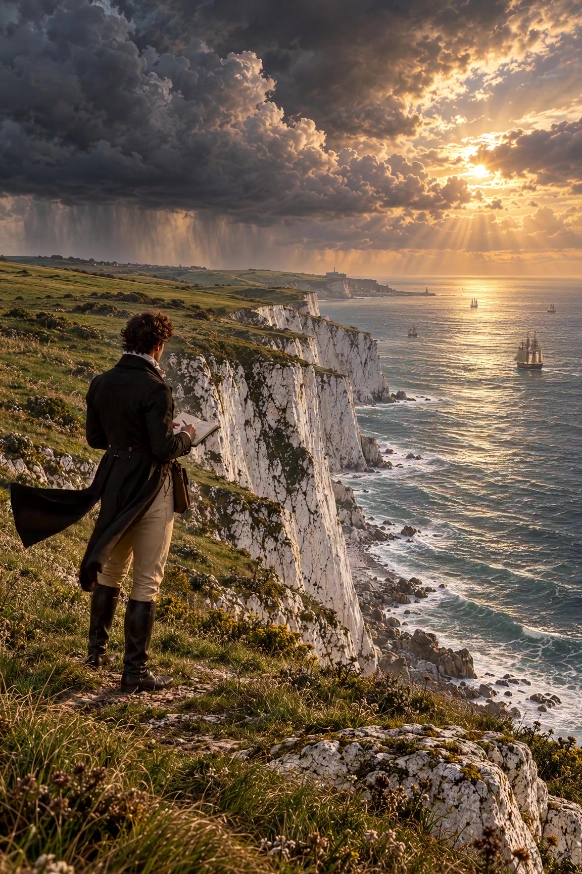07 · Before the Storm｜White Cliffs of Dover · England · Romanticism · c. 1825. Still from the original moving image.