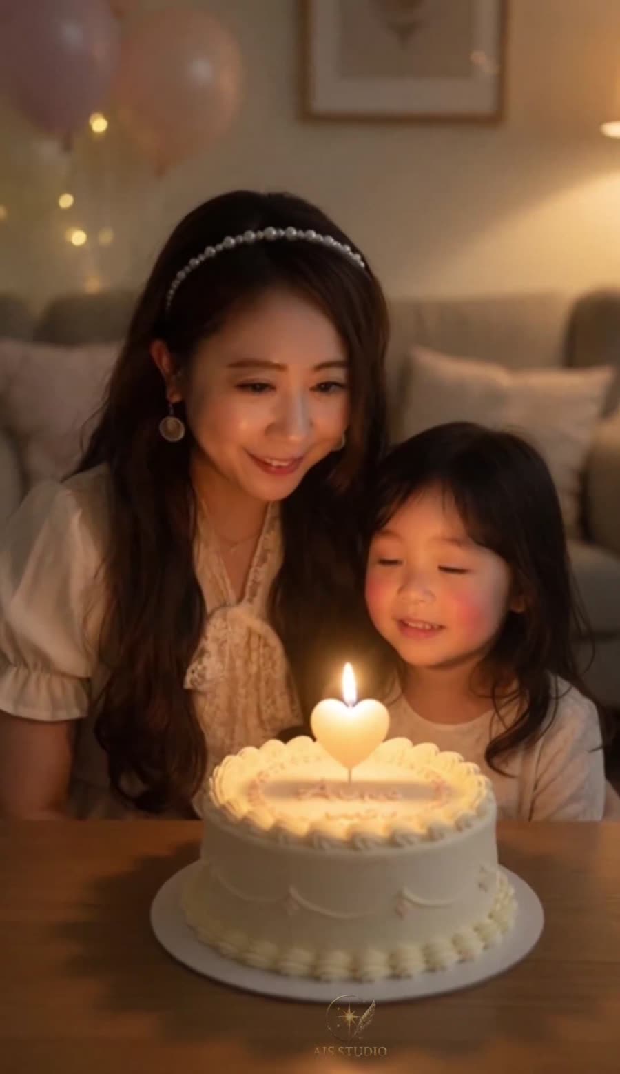 Birthday Blessing (Birthday Message from Mum). Still from the original moving image.