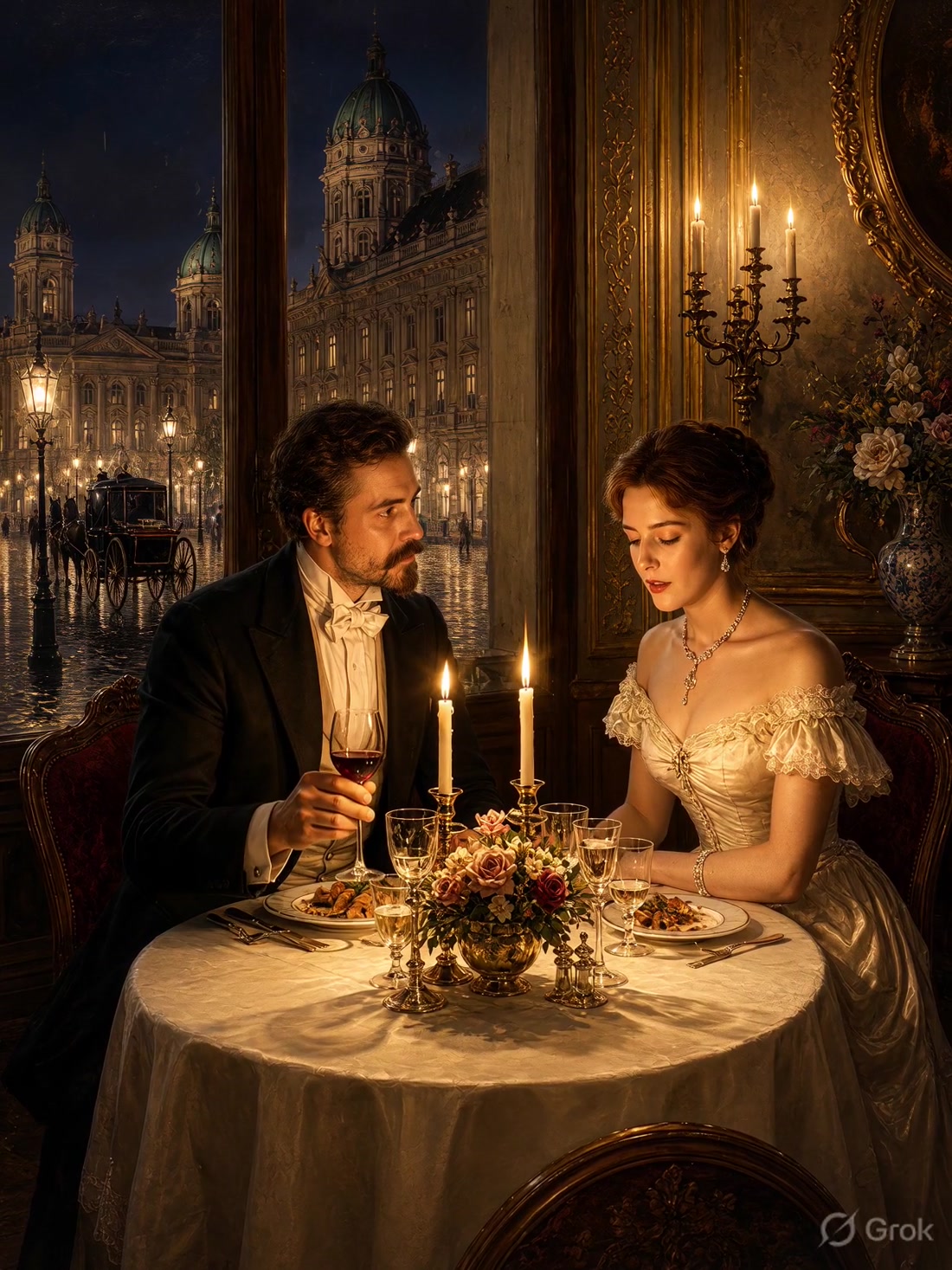 Dinner in Vienna. Still from the original moving image.