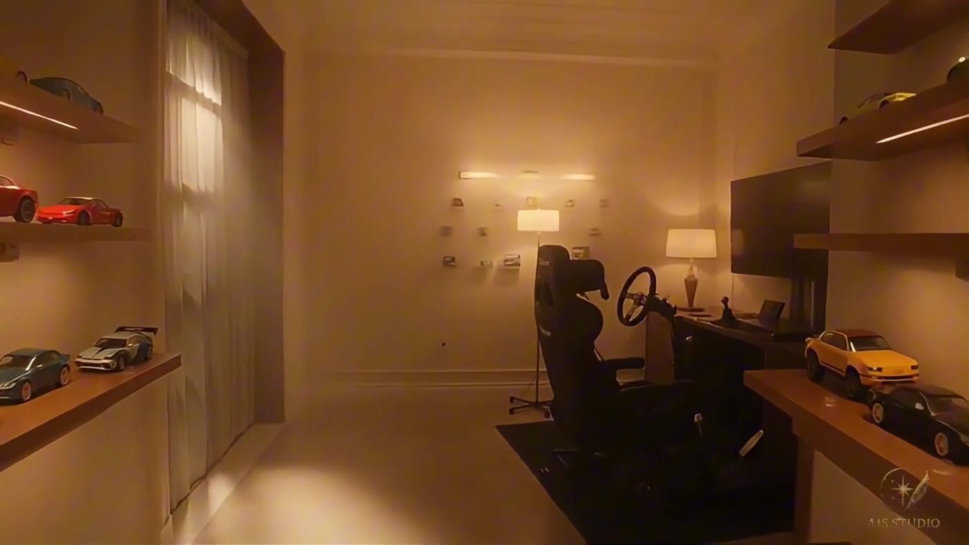 Every man deserves a “secret base” of his own. Still from the original moving image.