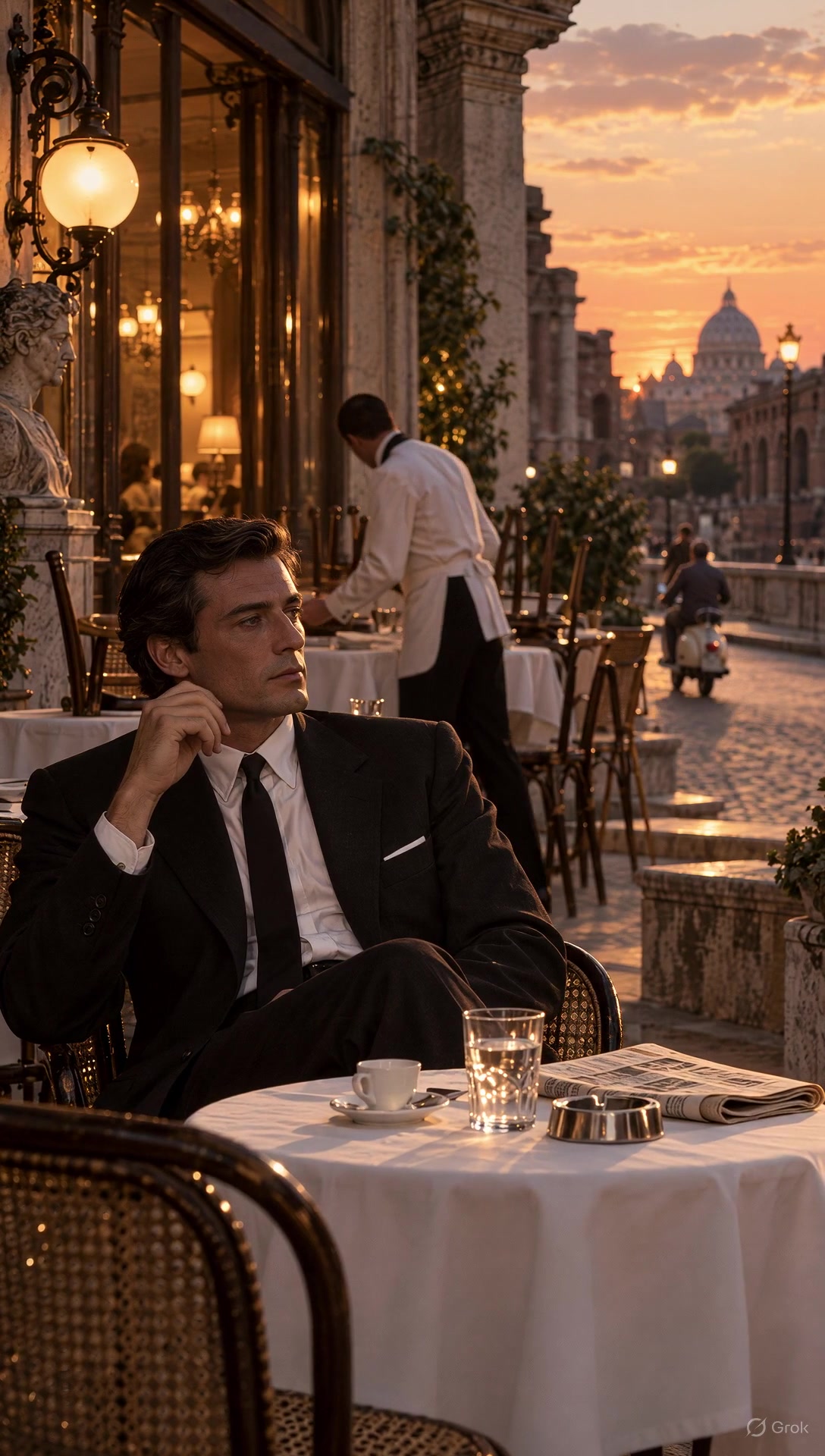 10 · The Last Table | Rome · mid-1960s European cinema. Still from the original moving image.