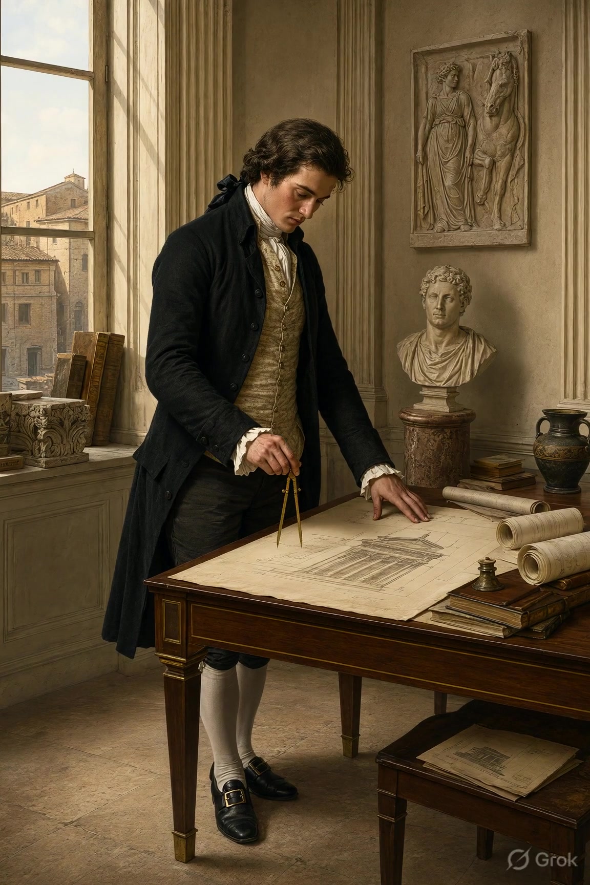06 · The Measure of Silence｜Rome · Neoclassicism · c. 1785. Still from the original moving image.